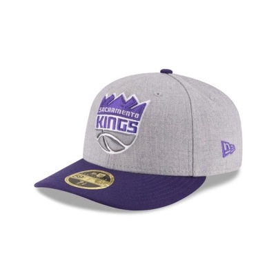 Sacramento Kings Gorra | New Era NBA Heather Low Profile 59fifty Fitted Cap Mexico - Grises